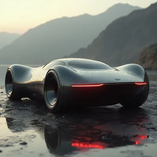 there is a silver car with its headlights on,futuristic car,concept car,3d car model,3d car wallpaper,submersible,electric sports car