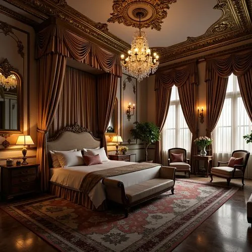 Rococo Style Bedroom Interior Design Ideas