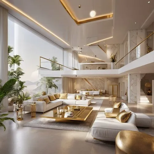 WHITE THEME ,HIGHLY LUXURIOUS WHITE WITH SOME GOLD INTERIOR ,ULTRA 32K REALISTIC,penthouse apartment,modern living room,apartment lounge,luxury home interior,interior modern design,modern decor,loft,s