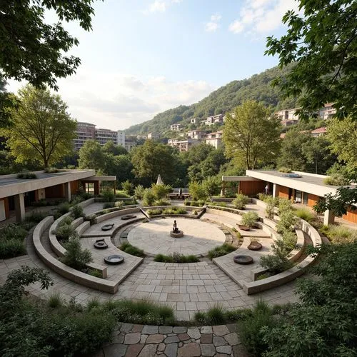 Amphitheater Romanesque Style Steel-Framed Building Architecture Design Ideas