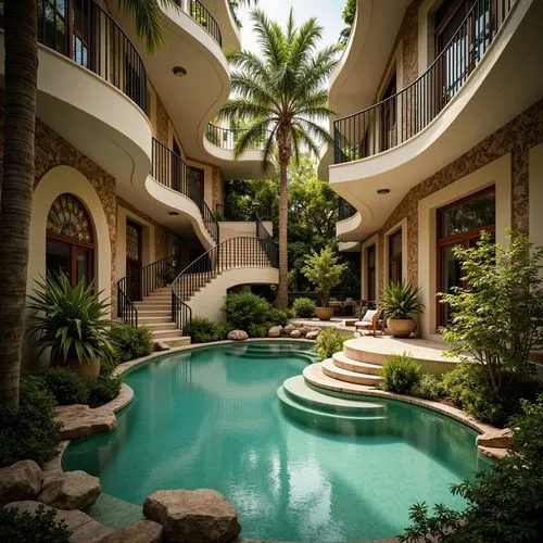 Art Nouveau Style Swimming Pool Design Ideas