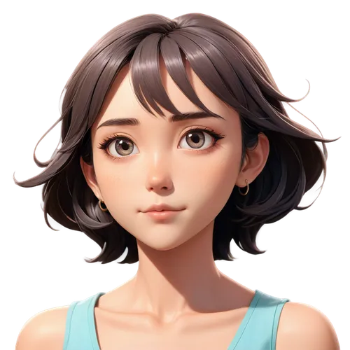vector girl,girl portrait,digital painting,material test,maya,worried girl,3d model,character animation,girl drawing,honmei choco,study,himuto,mari makinami,elphi,nora,bob cut,custom portrait,illustra