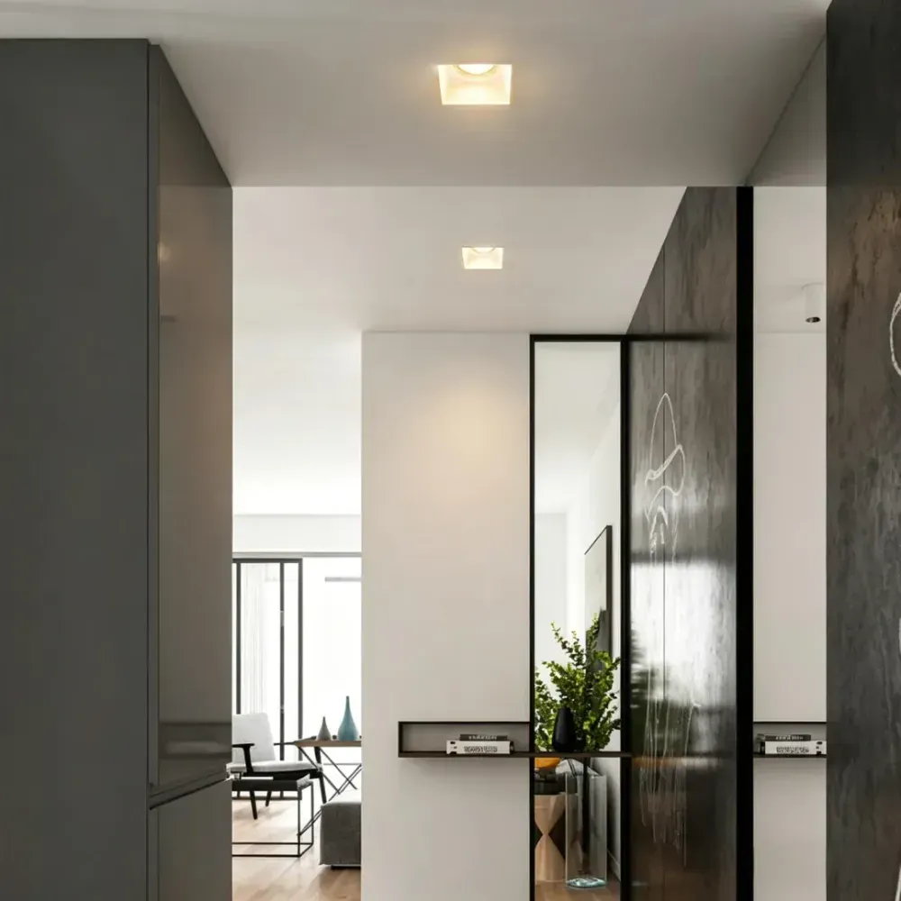 Recessed Square Plaster Ceiling Lamp
