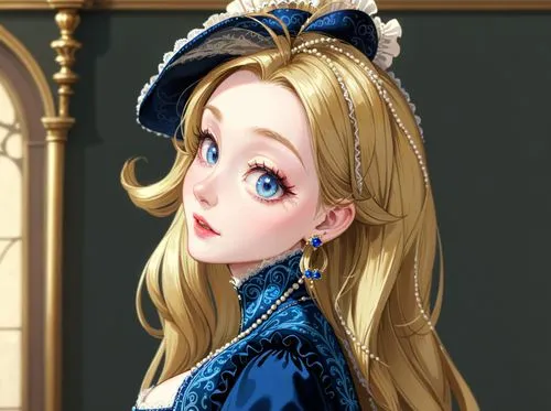 alice,tsumugi kotobuki k-on,victorian lady,painter doll,princess' earring,female doll,alice in wonderland,artist doll,doll looking in mirror,fairy tale character,frula,doll's house,cinderella,realdoll