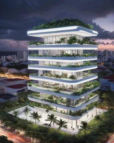 miniature, futuristic architecture, biophilic utopia, realistic architecture, minimalist, a design, glowing lights, depth of field, clear details, texture high quality, octane render full white backgr