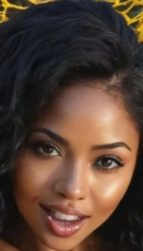 an attractive young woman is posing in front of a sunflower,meseret,eritrean,ethiopian girl,kouroussa,miss kabylia 2017,lumidee
