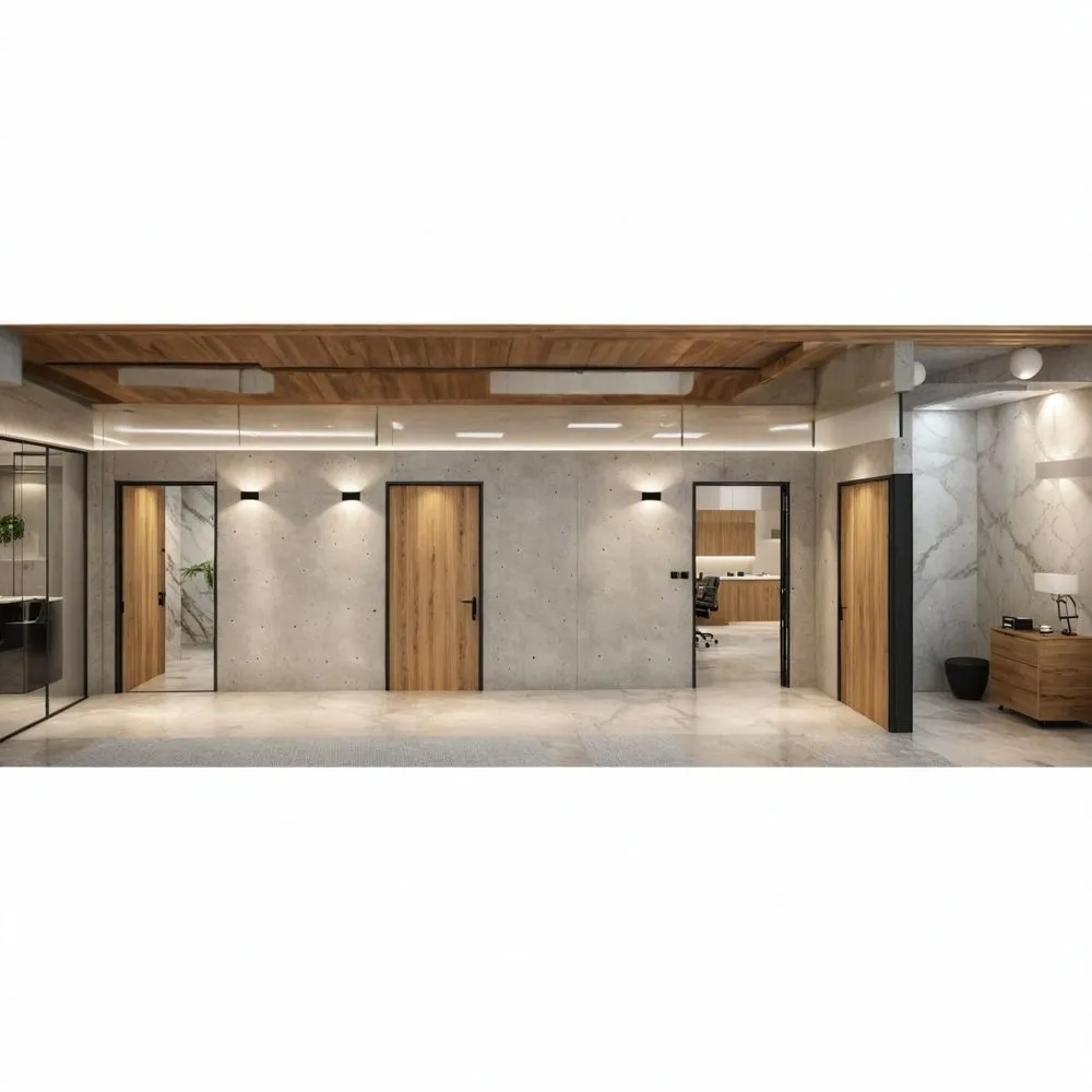 a large entry way into a modern office building