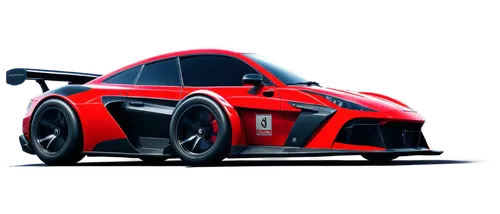 Racing car, low-angle shot, shiny metallic body, red paint, sleek design, spoilers, alloy wheels, sporty tires, aggressive stance, smoke effect, motion blur, dynamic composition, high-contrast lightin