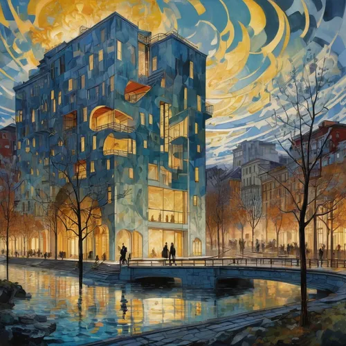 apartment building,apartment block,apartment blocks,apartment buildings,sanatoriums,block of flats,modernism,night scene,apartments,citadels,metropolis,aurora village,sky apartment,apartment house,apa