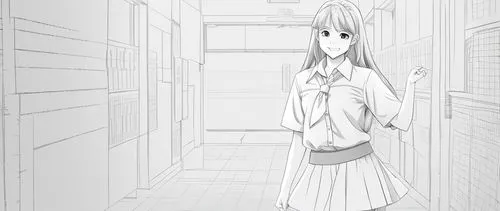 drawing pencil, mangá colorful,tsumugi kotobuki k-on,locker,girl walking away,azusa nakano k-on,corridor,anime cartoon,yui hirasawa k-on,door,the girl at the station,worried girl,manga,pencil frame,ba
