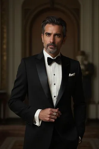 Fashion Model,the man is wearing a tuxedo and posing,james bond,clooney,verastegui,ragheb,comendador,bocelli,baghban,wael,tuxedo,bergersen,dewael,giannoulias,tuxedoes,feherty,kocaman,akshay,debonair,e