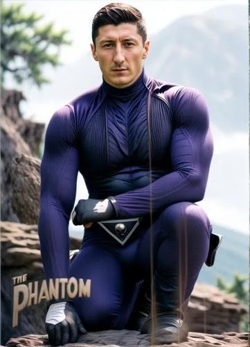 
Robert Lewandowski ,a man in a body suit posing on top of a hill,pannone,thanakorn,pannon,thanawala,pannwitz,thanachart