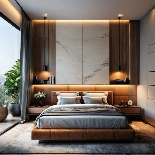 Modern bedroom interior design for Modern contemporary interior design,modern decor,modern room,room divider,contemporary decor,interior modern design,bedroom,guest room,sleeping room,canopy bed,inter