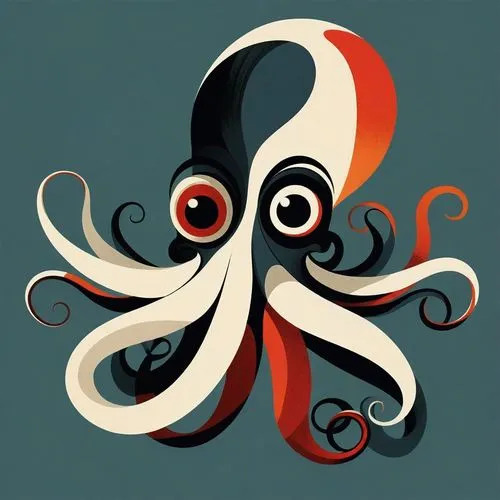 an octo with red and black stripes,octopus vector graphic,octopus,fun octopus,squid game card,tentacled,octopus tentacles,octopuses,squid,steam icon,tentacles,squid rings,squib,nautical clip art,calam