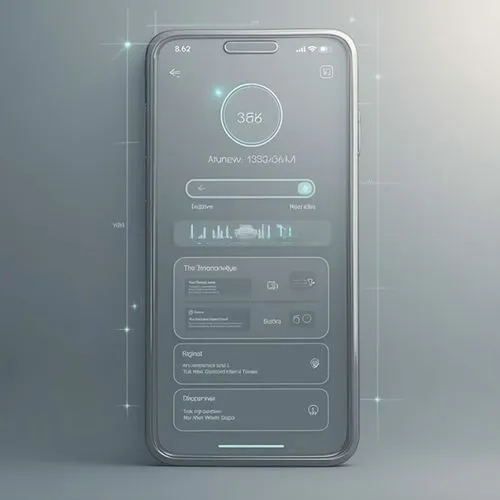screenshot, flat ui ux design, A sleek, modern app interface, designed for a seamless life management app that displays only the most relevant info, A sophisticated HUD interface with a neutral gray p