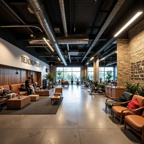 International Style Fitness Club Architecture Design Ideas
