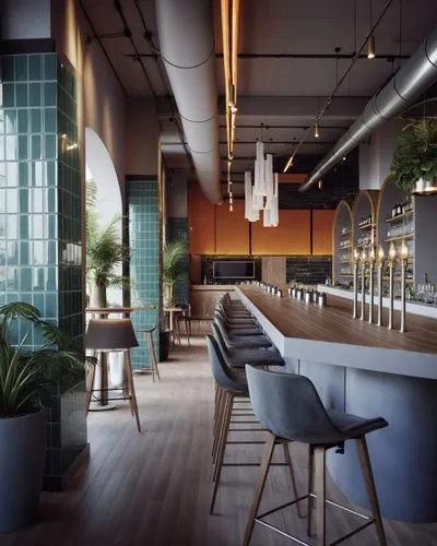 Interior design,a room with bar stools and tables on the floor,andaz,gansevoort,contemporary decor,blythswood,roof terrace,patios,Photography,General,Realistic