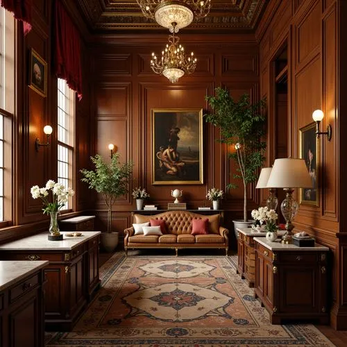 Neoclassicism Style Home Office Interior Design Ideas