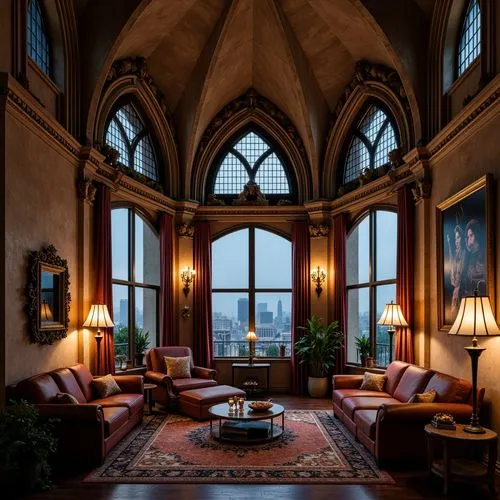 Gothic Style Penthouse Architecture Design Ideas