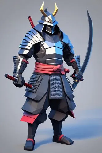 Low Poly,samurai,samurai fighter,kensei,benkei,ashigaru,masamune,shogun,tadakatsu,daimyos,sharaku,kenzan,xiahou,sengoku,ronin,kusarigama,naginata,yoshimitsu,kunimitsu,izanagi,orochi