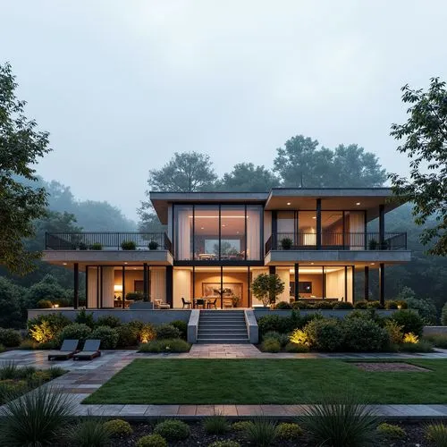  ,a large house with several floors and an outdoor seating area,modern house,3d rendering,modern architecture,render,beautiful home,prefab