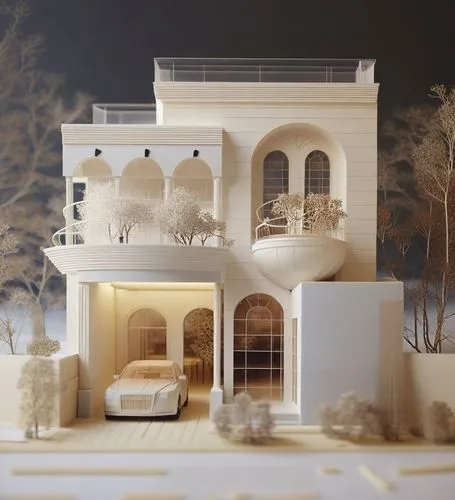 a model of a bedroom in the shape of a house,prefab,model house,prefabricated,private house,luxury property,luxury real estate