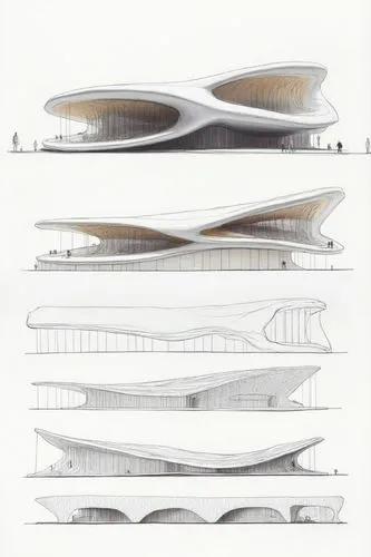 A diagram showing the process of forest hideaway timber resort with each step represented by different architectural sketches and digital construction models of building structures and dimensions. The