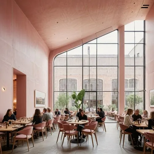 corten steel,breakfast room,fine dining restaurant,daylighting,new york restaurant,red brick,a restaurant,red bricks,archidaily,dining room,long table,salt bar,reading room,chilehaus,caravanserai,chil