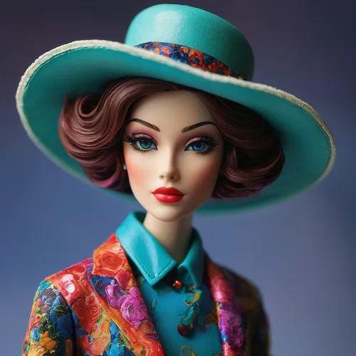Design an OC with a vibrant personality and unique fashion style.,fashion dolls,fashion doll,vintage doll,designer dolls,painter doll,female doll,artist doll,doll's facial features,dollhouse accessory