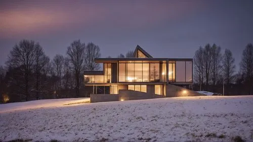 winter house,cubic house,timber house,modern house,modern architecture,dunes house,danish house,cube house,snow house,wooden house,glass facade,house in mountains,frame house,corten steel,residential
