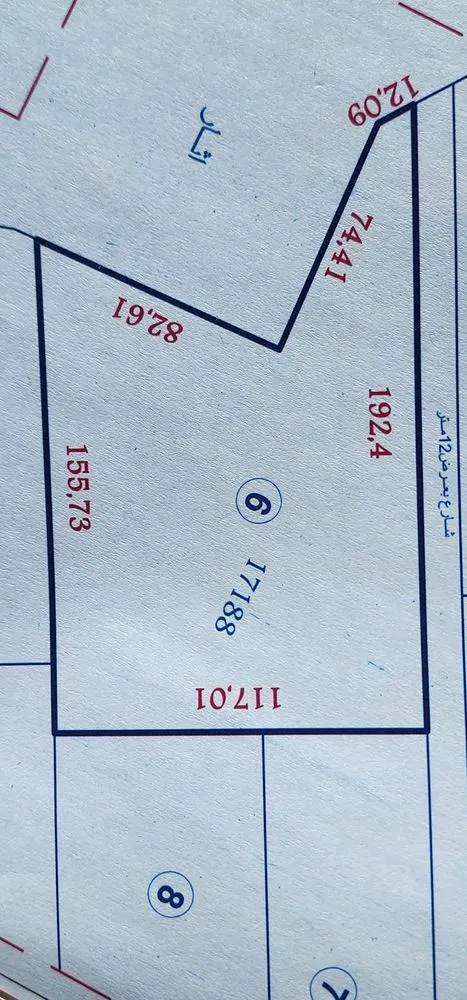 تخطيط ارض رقم 6