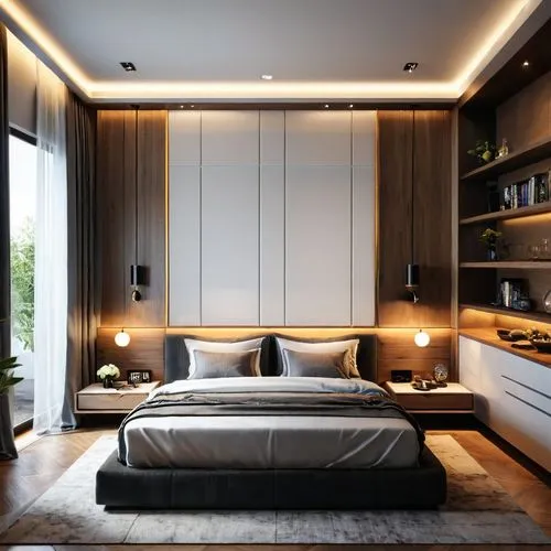 Modern bedroom interior design for Modern contemporary interior design,room divider,modern room,modern decor,contemporary decor,sleeping room,interior modern design,canopy bed,great room,interior desi