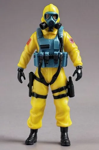  Action Figure， Full body,cbrne,cbrn,hazmat,aquanaut,protective suit,civil defense,seaspray,drysuit,actionfigure,microman,decontaminate,spaceguard,paramedics doll,action figure,coverall,respirator,yel