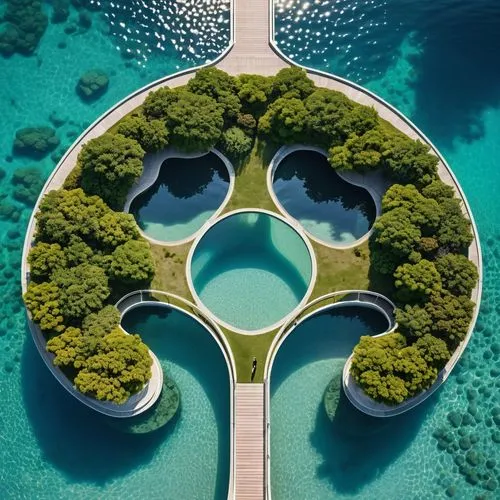 miniature, realistic underwater, structure perfect, minimalist escalated loop, pier, biomimicry photopolymers, Zaha Hadid, organic, marine biomimicry, pier, marine research, marine corals, research la