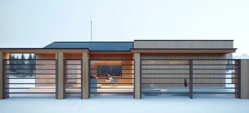 an architecture model of a house with two separate areas,inverted cottage,cubic house,timber house,winter house,mid century house,snow roof,dunes house,small cabin,prefab,wooden house,beach hut,floati