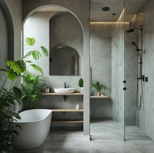 interior design,a bathroom that has some very nice fixtures in it,luxury bathroom,modern minimalist bathroom,bath room,bagno,bathroom,ceramiche,Photography,General,Realistic