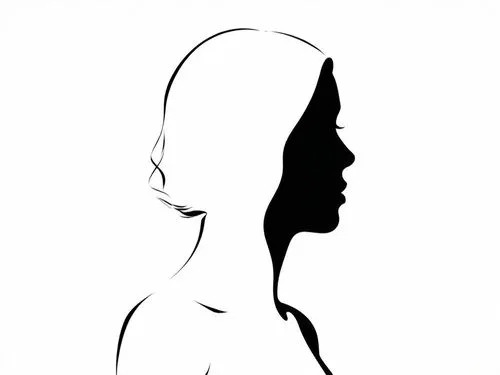 A detailed digital illustration: A figure captivates with a sense of depth, amidst a simple yet intriguing mystery. The subject's face is partly hidden behind a black silhouette, adding a sense of mys