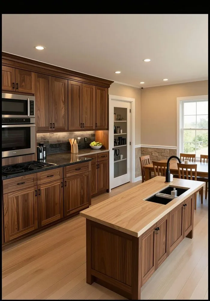 a large kitchen is equipped with stainless steel appliances