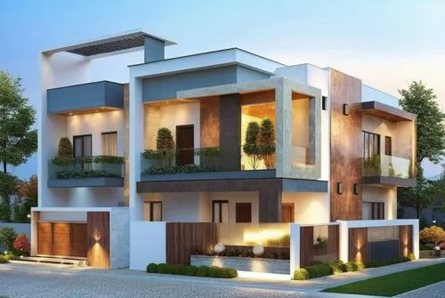 modern elevation,modern three story apartment building with a lot of windows,modern house,modern architecture,residential house,exterior decoration,two story house,beautiful home,smart house,new housi