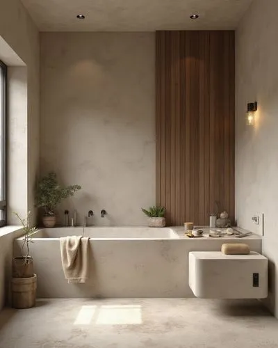 Mocha brown home decor visualization, minimalist, warm and inviting atmosphere, rich earthy tones and natural textures. Accents of mocha and taupe are repeated in decorative elements, harmonizing with