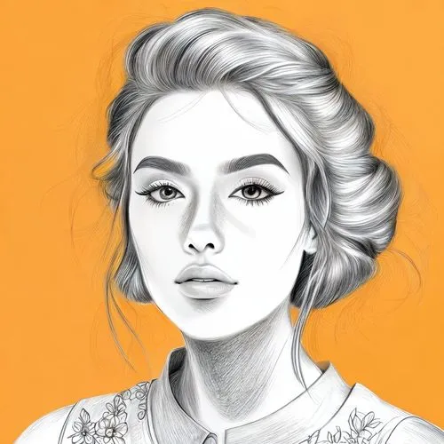 drawing pencil,clementine,digital drawing,vector art,vector illustration,digital painting,girl portrait,orange,digital illustration,audrey,fashion vector,digital art,elsa,girl drawing,aperol,marilyn m