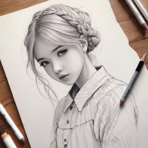 This Illustrator Sketches People As Anime Character And The Result Is Impressive Anime Manga Cartoon Drawings Of People Girl Drawing Sketches Artist Sketches,girl drawing,girl portrait,pencil art,penc