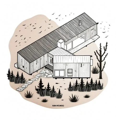 the illustration shows an image of a house that is in the forest and has many windows,houses clipart,farmhouse,mountain hut,farmhouses,farm hut,greenhouse