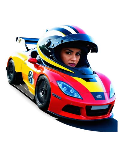 Racing car, sports car, shiny metallic body, spoiler, racing stripes, alloy wheels, low-angle shot, dramatic lighting, speed motion blur, asphalt road, checkered flag, driver's helmet, gloves, sunglas