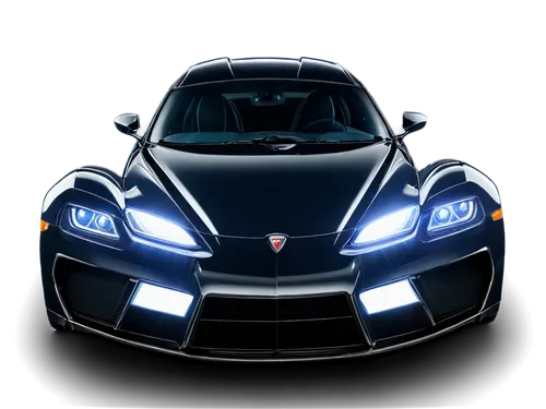 Sleek sports car, shiny metallic paint, low-angle shot, wheels facing slightly outward, LED headlights, chrome exhaust pipes, black leather seats, steering wheel with paddle shifters, dashboard with d