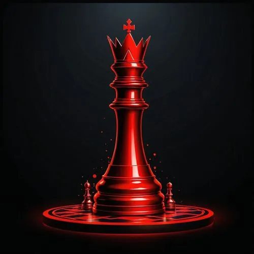 Futuristic cyber contact picture. Netrunner. Black background. King chess piece and queen chess piece on chess board. Red color,red queen chess piece sitting on a glass table,chess piece,kingship,pawn