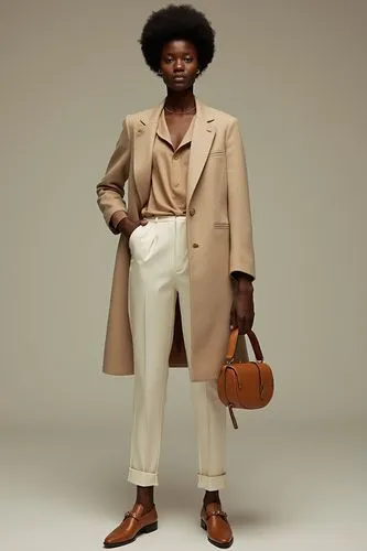 Fashion Model,a woman is holding a handbag on her knees,woman in menswear,afrocentrism,african businessman,sprezzatura,afroamerican,a black man on a suit,Photography,Fashion Photography,Fashion Photog