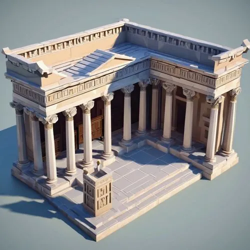Low Poly,greek temple,roman temple,erechtheion,colonnaded,palladian,doric columns,temple of diana,capitolium,house with caryatids,roman columns,columns,photogrammetry,neoclassical,3d model,celsus libr