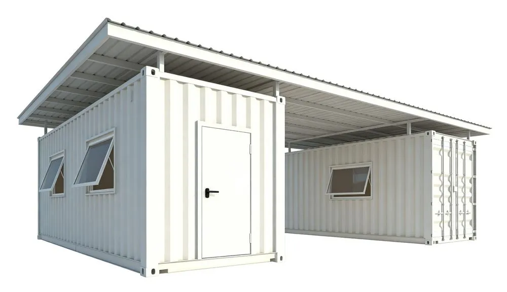 a tiny shipping house, 3d renderer