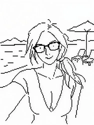 Redessine l’image jointe en gribouillage maladroit et navrant. Utilise un fond blanc, et fais en sorte que cela ressemble à un dessin à la souris dans un vieux logiciel de dessin sur ordinateur. Il fa